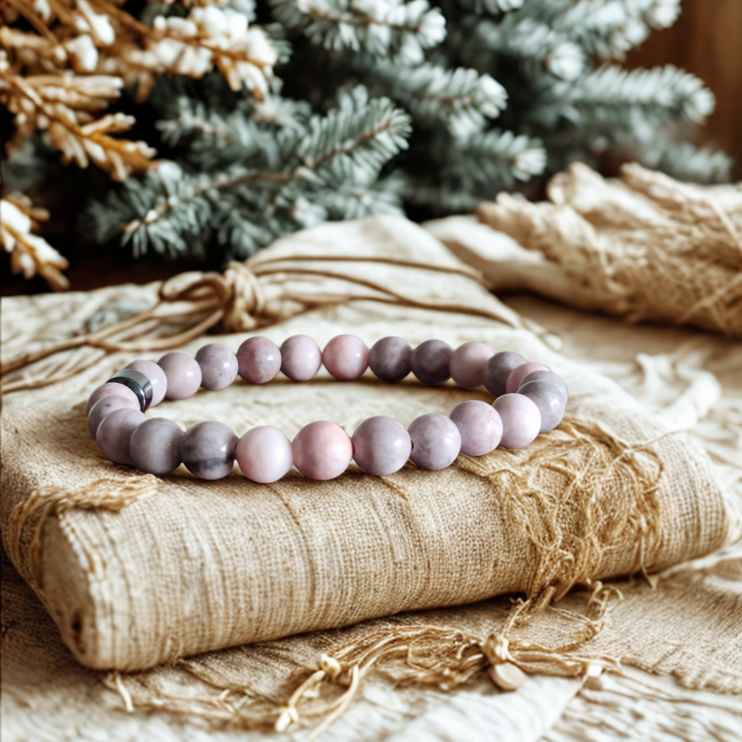 Bracelet en rhodonite