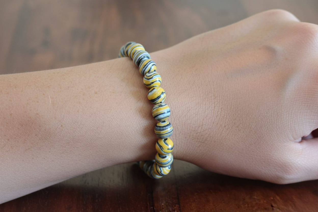 Goldenes Malachit-Armband