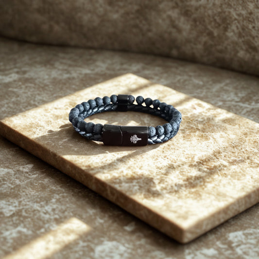 Black Volcano Weave Bracelet