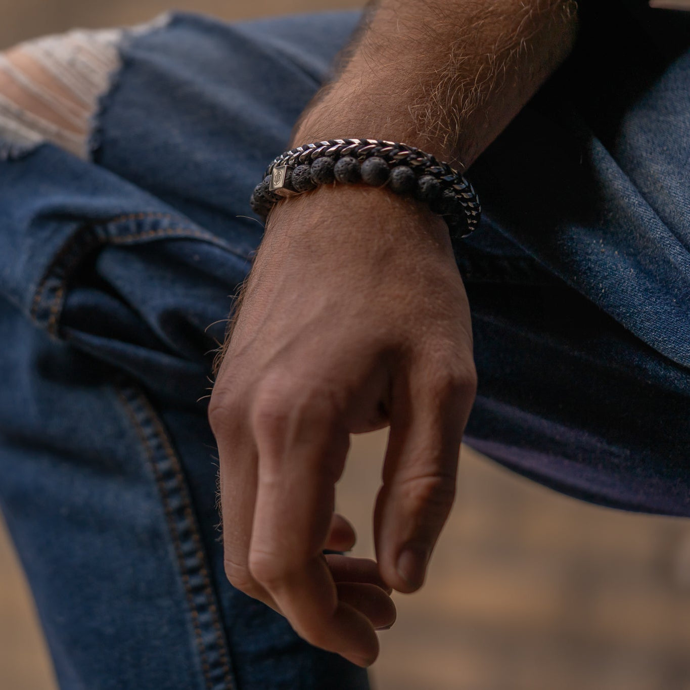 Iron & Oak Amsterdam - Steel Weave - Silver Contrast